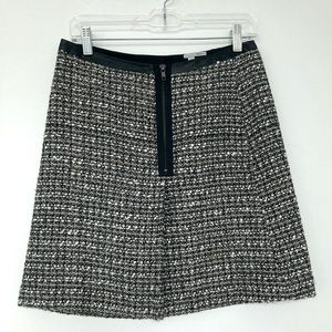 Halogen Tweed & Faux Leather Skirt Sz 4